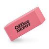 Office Depot Pink Bevel Erasers, Large, Pack of 12, 54125