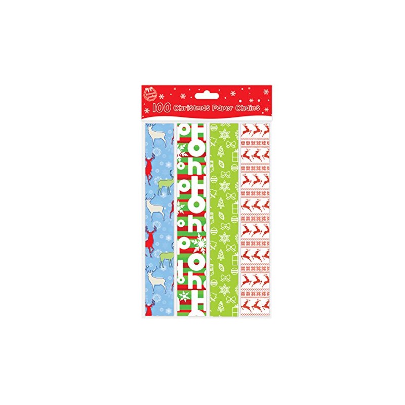 Tallon Festive Paper Chains, Multicoloured, 9588