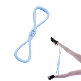 Figure 8 Resistance Bands for Women & Men – 25-Pound Silicone Pull Rope for Leg, Shoulder, Back & Arm Workout, Strength Training, Physical Therapy, Home Gym