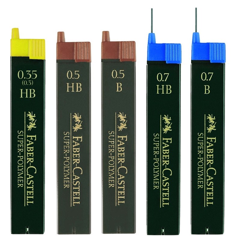Faber-Castell 9065 - Refill Leads 0.5 mm HB, 5 Dosen,