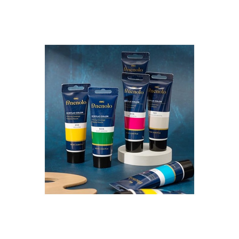 White acrylic paint Deli series finenolo 75ml