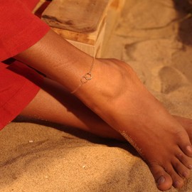 Fettero Anklet Bracelets for Women Gold Plated Dainty Waterproof Anklet Adjustable Delicate Beach Anklet Jewelry Beaded Ball Tennis Link Anklet Summer Boho Beach Foot Jewelry for Women Gifts