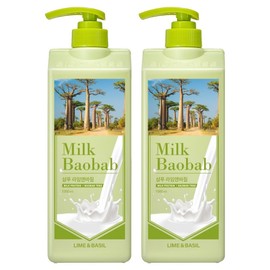 Milk Baobab Shampoo Lime & Basil, 1L, 2 pcs / 밀크바오밥 샴푸 라임앤바질, 1L, 2개