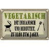 vianmo Tin Sign Wall Sign 18 x 12 cm Vegetarian
