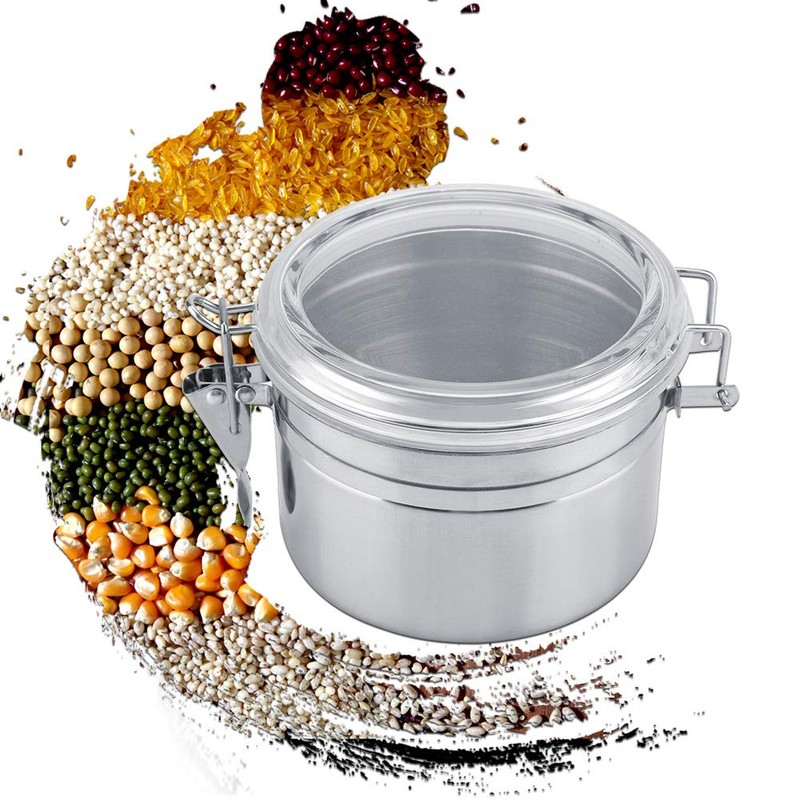 Airtight Coffee Container, Stainless Steel Coffee Container with Cover for