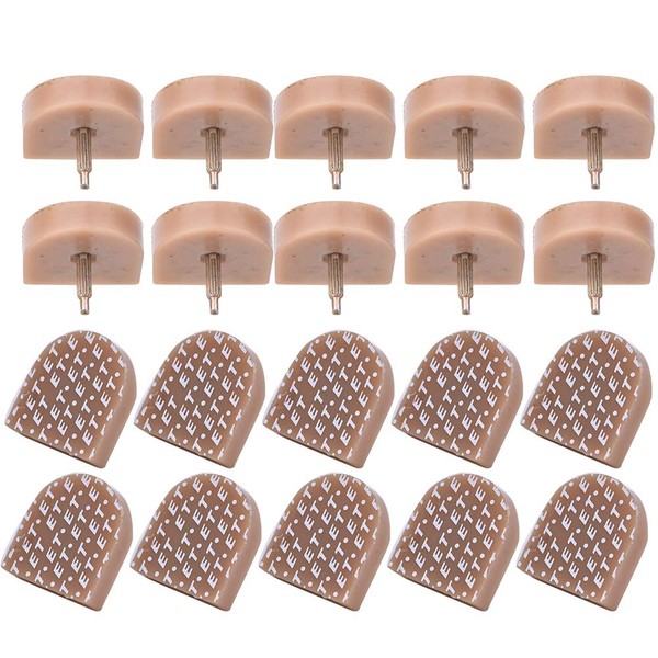 10 Pairs High Heel Replacement Tips, Black TPU U-Shape Repairing