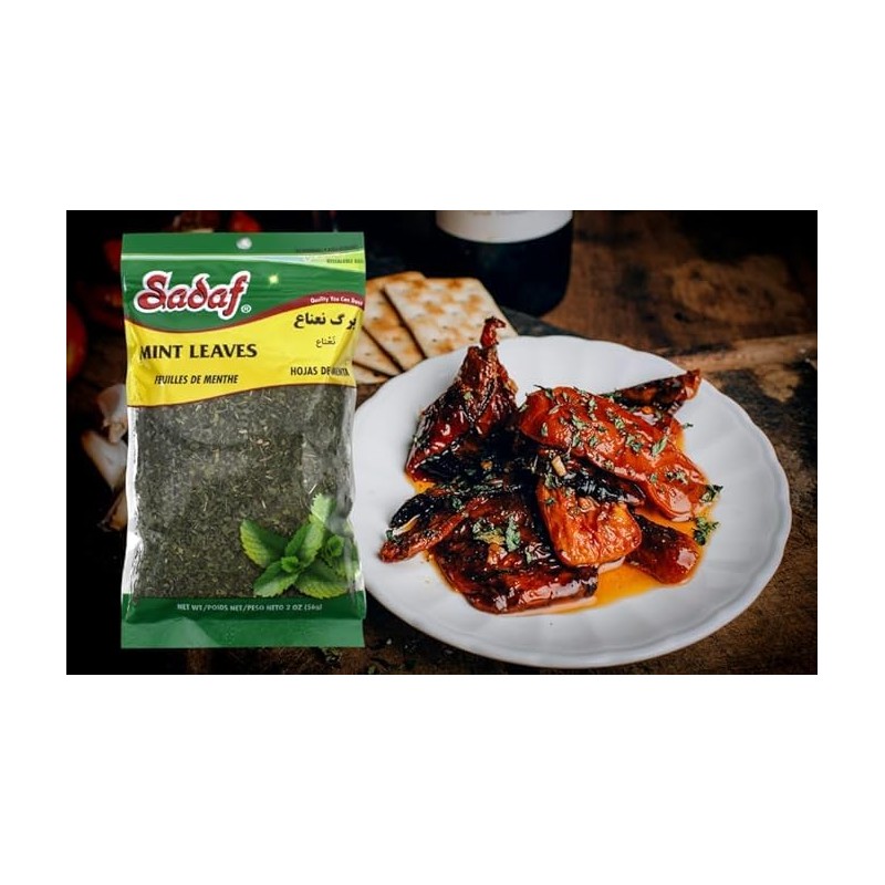 Sadaf Mint Leaves Cut - Dried mint leaves cut and