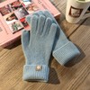 Lala 퓨어 울 핑거 니트 장갑(LALAW004) Pure Wool Finger Knit