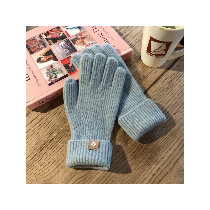 Lala 퓨어 울 핑거 니트 장갑(LALAW004) Pure Wool Finger Knit