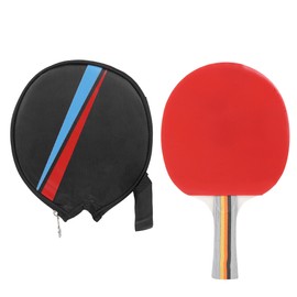 Training Competition Long Handle Table Tennis Racket Pong Paddle Sport Equipment with Storage Bag