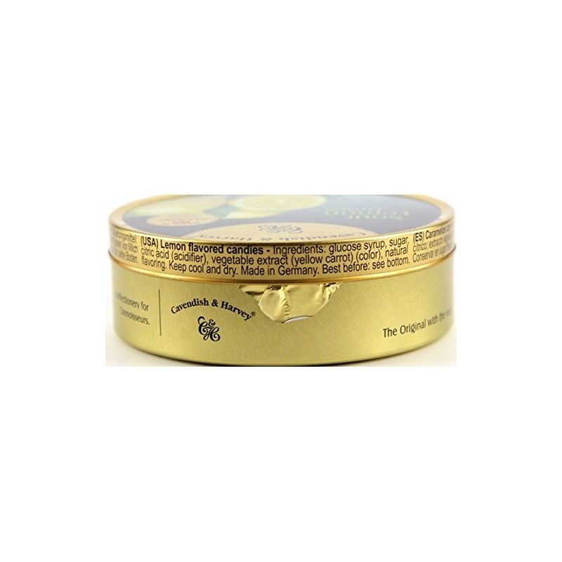 4 Pack Cavendish & Harvey Hard Candy Drops 5.3-ounce Tins
