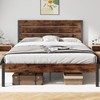 Fluest Queen Bed Frame with Headboard and Footboard, with Under