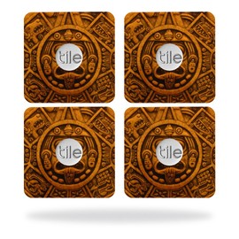 MightySkins Skin Compatible with Tile Slim Key Finder (4 Pack) wrap Cover Sticker Skins Carved Aztec