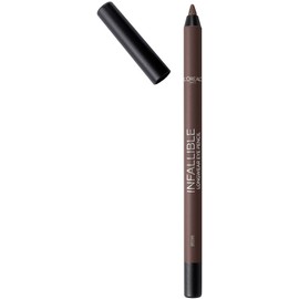 L'Oreal Paris Makeup Infallible Pro-Last Pencil Eyeliner, Waterproof and Smudge-Resistant, Glides on Easily to Create any Look, Brown, 0.042 oz.