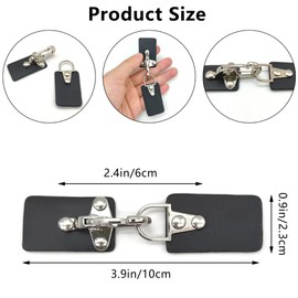 Niuhong 3 Pieces Buckle Connector Motorcycle Leather Vests Buckles Biker Vest Closure Clip Leather Closure Clip Holder Clothing Blouse Jacket DIY Craft Accessories Sewing Hooks, a