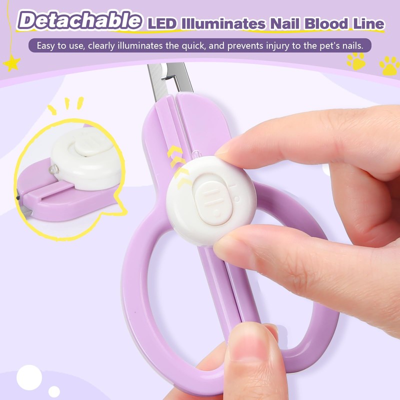 Euqvunn Cat Nail Clippers, Professional Cat Claw Clipper with Dual-Blade,