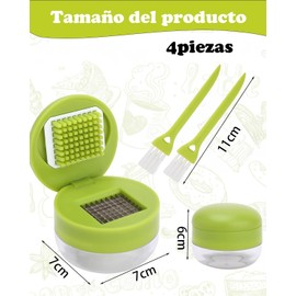 Exprimidor de Ajos, Triturador de Ajo, Prensa de Ajo, 4 Piezas Incluye 2 Exprimidores y 2 Cepillos, Fácil de Usar y Limpiar, Ideal para Cocinar en Casa，También es muy conveniente llevar