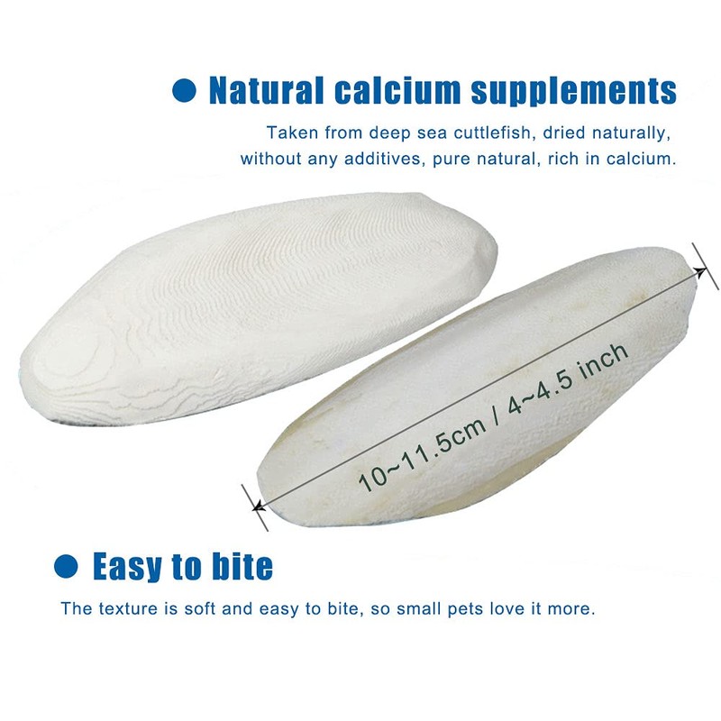 Mivofun 2PCS Natural Cuttlebone for Tortoise Turtles Snails Birds Cockatiels