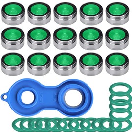 Gebildet 15 Pieces Faucet Aerators Water Tap Aerators Water Saving Faucet Replacement Part M24 and 1 Faucet Aerator Wrench