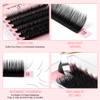 NATUHANA Ellipse Flat Eyelash Extension D Curls 0.20 mm 8-15