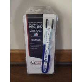 RadonAway Radon System Monitor Easy-To-Read U-Tube Manometer W/ Tubing & 2 Self-Tap Screws