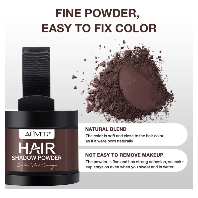 Polvo Para Volumen Cabello Maquillaje Fibra Capilar Cubre Ra