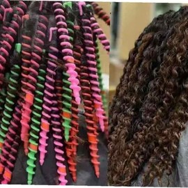 Graphic Hippie Perm Rod Self Perm Wave Perm Rod Hair Styling - Color Random / 긋픽 히피펌롯드 셀프펌 물결펌롯드 헤어스타일링 중 - 색상랜덤