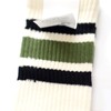 decka 80's Skater Socks Short Middle Line Socks, green