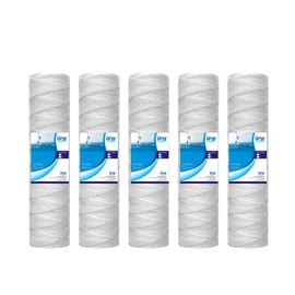 IPW Industries Inc. | 5-Pack 5-Micron String Wound Sediment Filter - Whole House Water Filter Cartridge Replacements for Campbell 1SS (9-34" x 2.5")