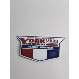 Unbranded York US 30 Drag Way Stickers Decals Old Dragstrip YORK US30 DRAG O WAY