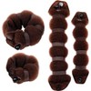 2 pcs Bun Maker Magic Hair Styling Tool (Brown)