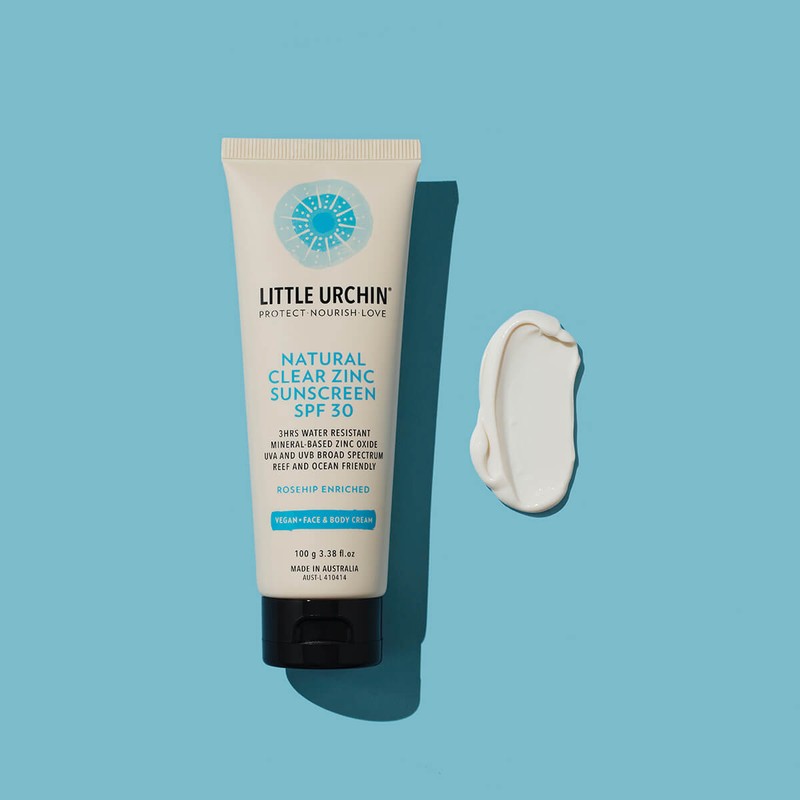 Little Urchin Natural Clear Zinc Sunscreen SPF 30, 100g