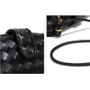 Slouchy PU Leather Woven Hobo Bags Women Trendy Crossbody Crescent