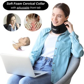 Neck Brace for Sleeping - Keep Mouth Closed During Sleep, Chin Strap for Sleeping Alternative, Cervical Collar, Neck Traction Device, Snoring Solution, Plane Pillow - Medium 3 Inch Chin Support