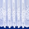 Maple Textiles Luxury Brilliant White Meghan Floral Patterned Net Curtain
