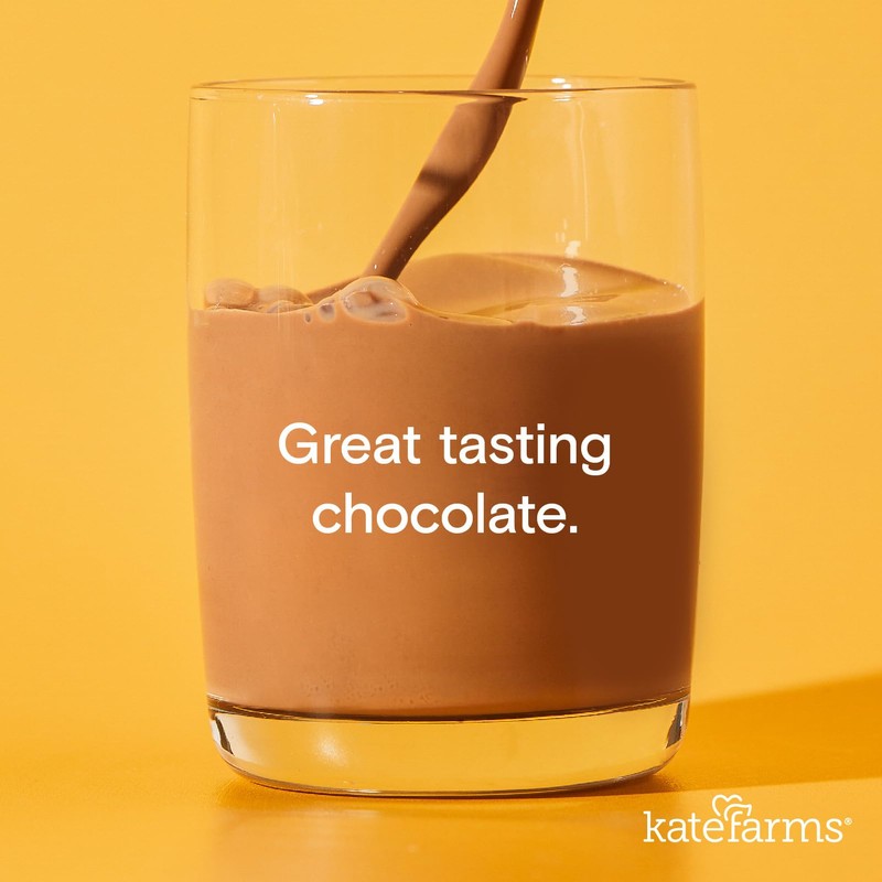 KATE FARMS Organic 1.4 High Calorie Nutrition Shake, Chocolate, 20g