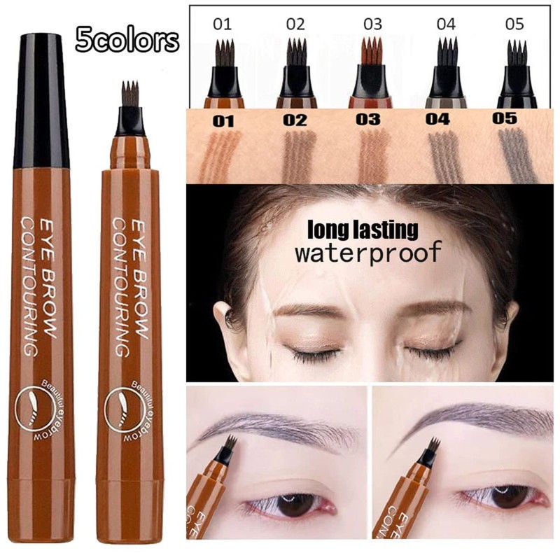 Professional Waterproof Eyebrow Pencil - Easy to Shape, Long Lasting