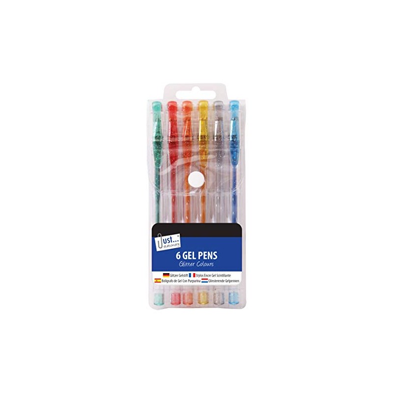 Just stationery Glitter Gel Ink Pen (Pack of 6) 1223