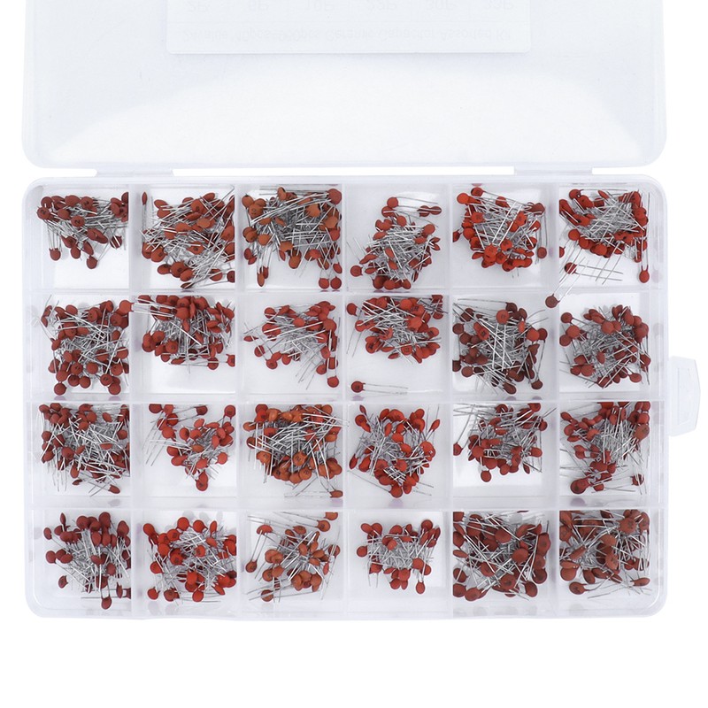 960Pcs Ceramic Capacitor In Line DIY Electronic Components 2PF-0.1UF 24