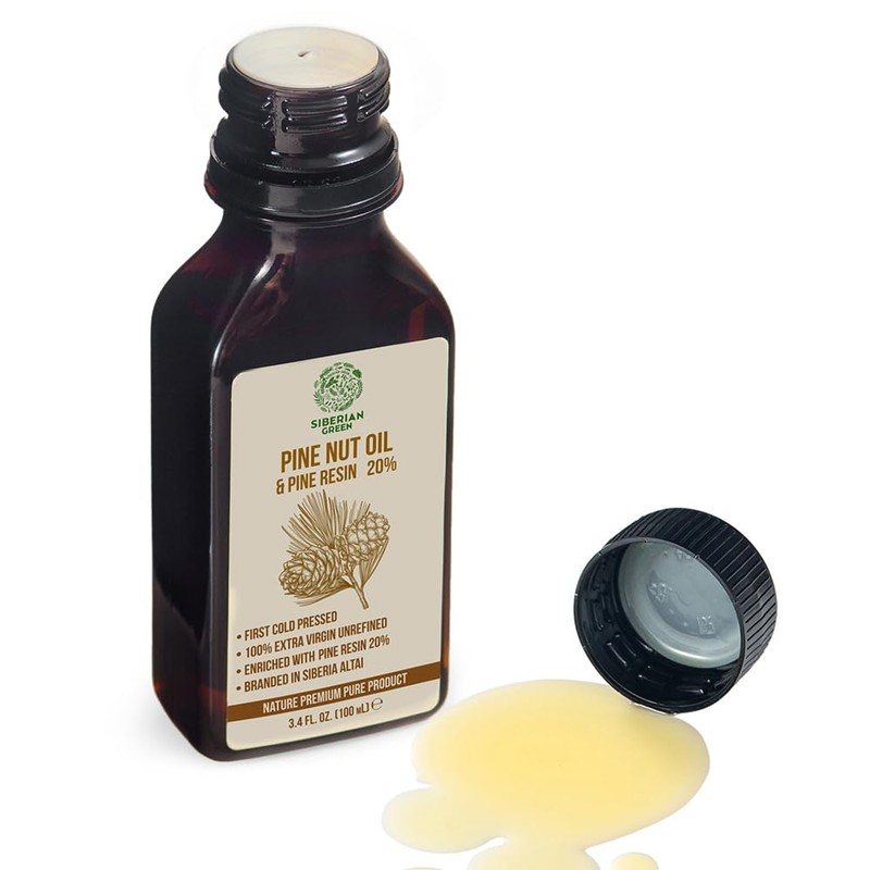 Siberian Pine Nut Oil with Pine Cedar Resin Pure Natural
