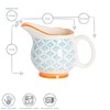 Nicola Spring Hand-Printed Milk Jugs - 300ml - Navy -