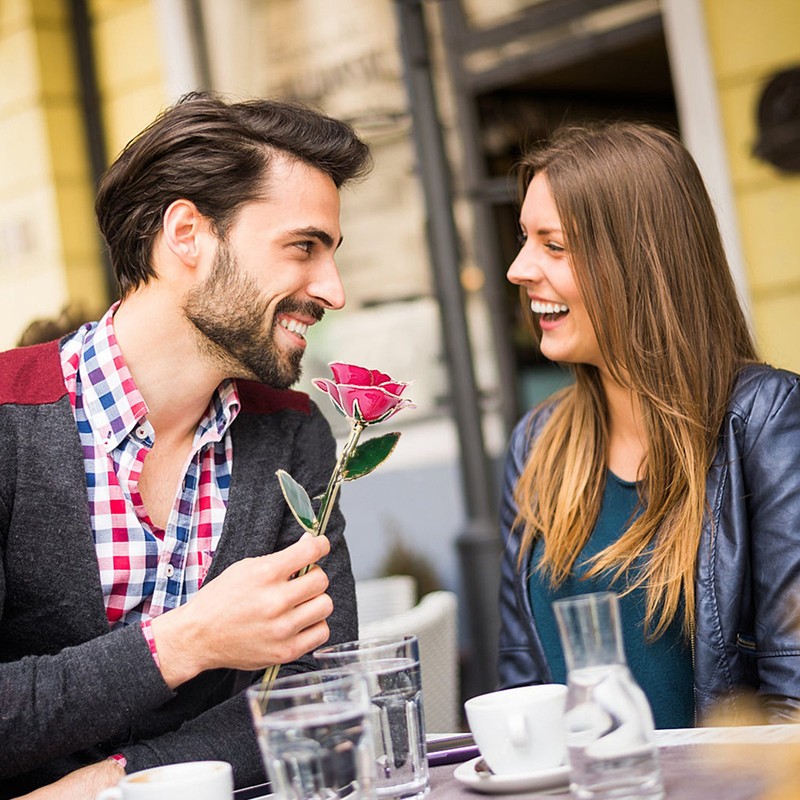 Long Stem Dipped 24k Gold Rose in Gift Box with
