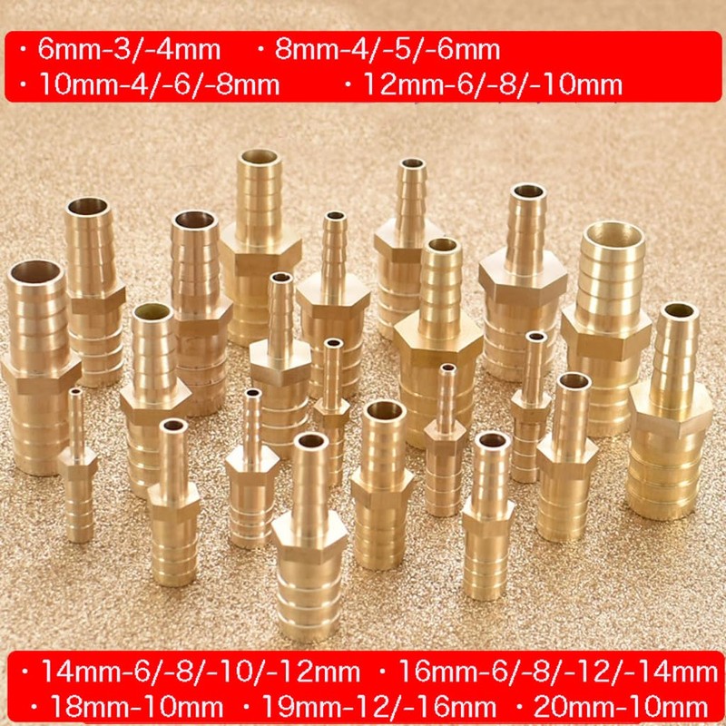 【A-Flat】Hose Fitting Different Diameter Joint Straight Connector Coupler Adapter (2-piece