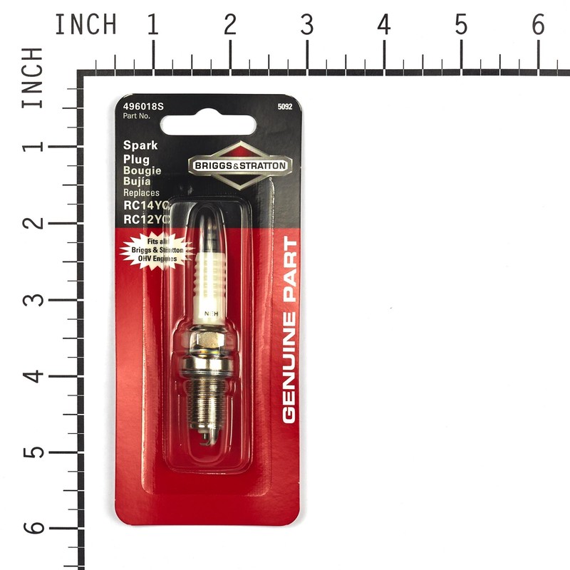 Briggs & Stratton Spark Plug For OHV Engines 5092K, Copper