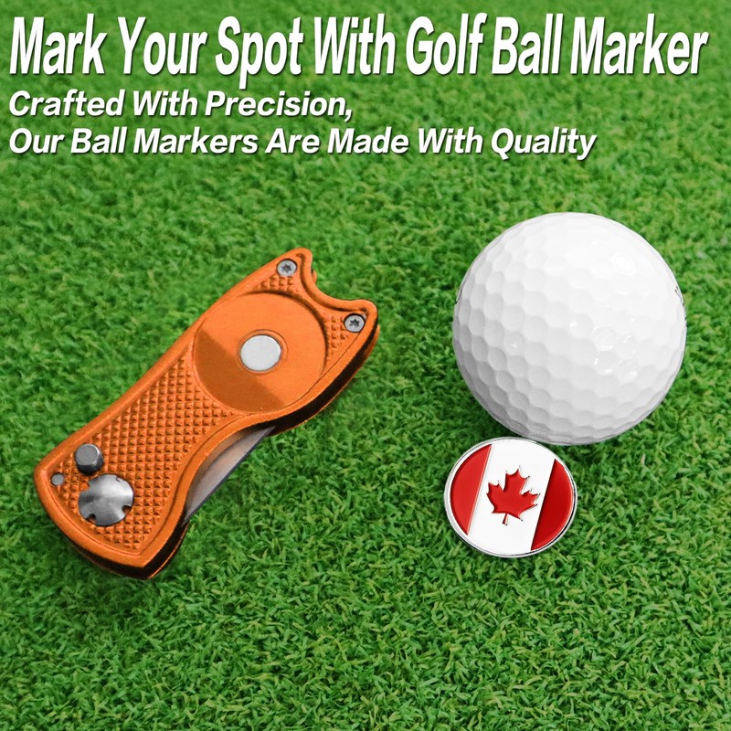 Finger Ten 2 Pack Golf Divot Repair Fixer Tools, Foldable