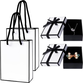 RUINIPOT 4 Pcs-Gift Box Set - Bridesmaid Proposal Box, Small Gift Box, Jewelry Gift Box, Large Gift Box, Perfect for Presents, Prenatal, Necklace Box, Ring Box.