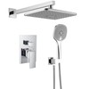 BWE Shower System Chrome Shower Faucet Set Complete with Valve