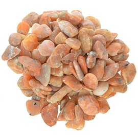 Hypnotic Gems Materials: 1 lb Orange Calcite Tumbled Stones - Grade 1 - XSmall - 0.5" to 1" Avg. - Bulk Natural Rocks Polished Gemstone Supplies for Wicca, Reiki, Energy Crystal Healing
