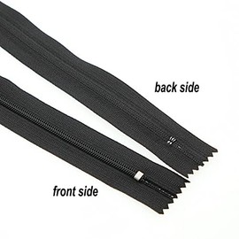 9 Inch Close End Nylon Coil Zippers for Sewing Craft Assorted Length (30 PCS Black) YIGUANXIN