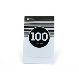 100-Day Event, Goal and Occasion Tear Away Count Down Calendar with Built-in Easel - 5.75"x3.75" - Tear Off Special Event Countdown Calendar for Office, Desktop and Home